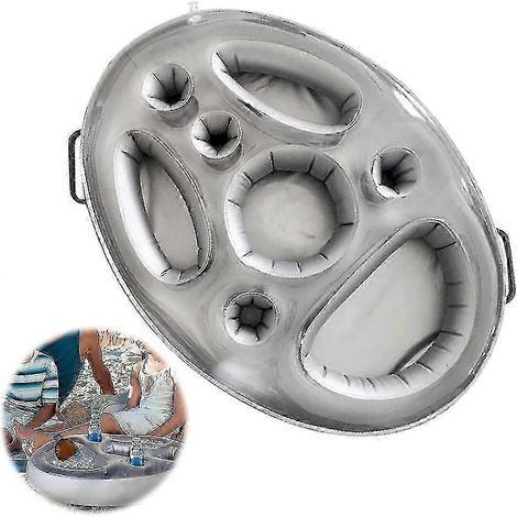 Bar flottant pour piscine, bar flottant pour piscine 8 trous, porte-boissons gonflable, plateau de bar flottant gonflable, bar flottant pour spa, portable (1/5)