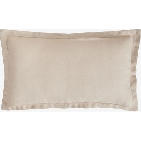 SKLUM Rechteckiges Kissen 30x50 cm aus Leinen Ludet Grau-weiß                                   (1/5)