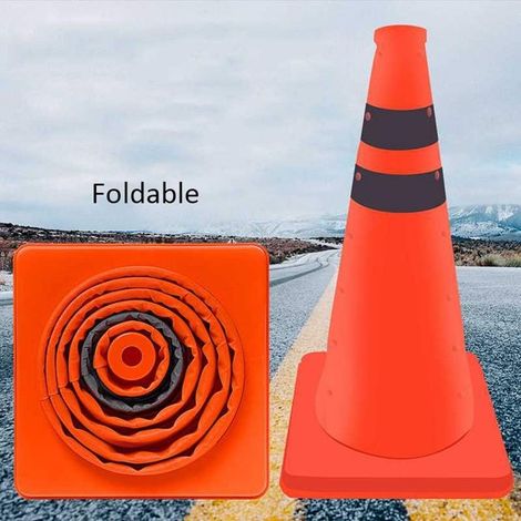Cono di parcheggio telescopico pieghevole, secchiello per il ghiaccio, cono stradale, segnali stradali pieghevoli, coni stradali di emergenza, coni riflettenti multifunzionali (1/5)