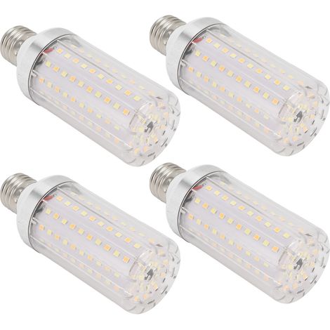4 ampoules LED E27 style maïs 3500LM 2835 pour suspensions et lampes de table d'intérieur 85-265V (30W blanc pur blanc chaud) (1/5)