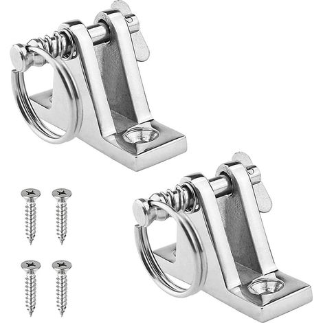 2er-Pack 90°-Deckscharniere mit abnehmbarem Stift, Befestigungsmaterial für Marine-Bootsscharniere aus Edelstahl 316