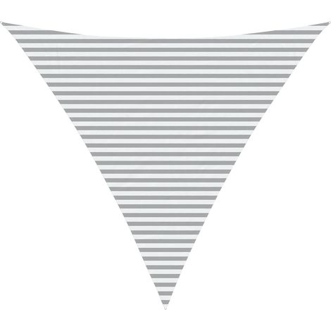 Toldo Vela de Sombra Gris claro y blanco. 6 x 6 x 6 m vidaXL