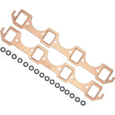 Jeu de 2 joints de collecteur d'échappement pour Ford Small Block SBF 289 302 351W, remplacement moteur V8, étanchéité durable, kit auto. (1/5)