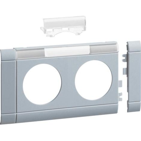 presa doppia Hager gb08021lan ABS sintetico 9x11 cm