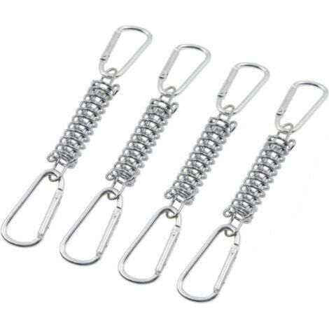 Spring tension awning fixing with buckle, shade sail fixing, stainless steel accessories for camping tent awning, 4 pieces
