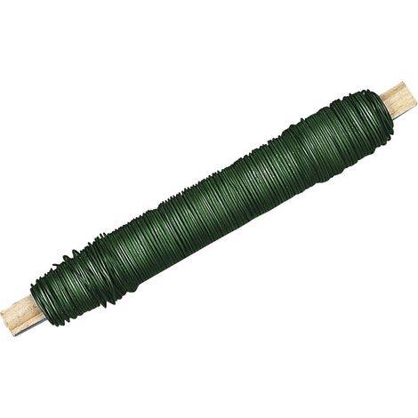 Schwarzer Draht – 1 Spule – Flexibler Stahl – Für Kunsthandwerk und Blumenarrangements – Weihnachts-, Osterdekorationen – Ø 0,50 mm, 100 g