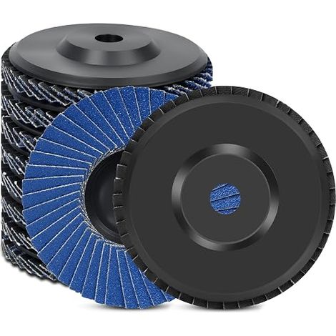 Flintronic Set di 10 dischi lamellari da 76 mm, grana abrasiva per smerigliatrice 40/60/80/120 (1/5)