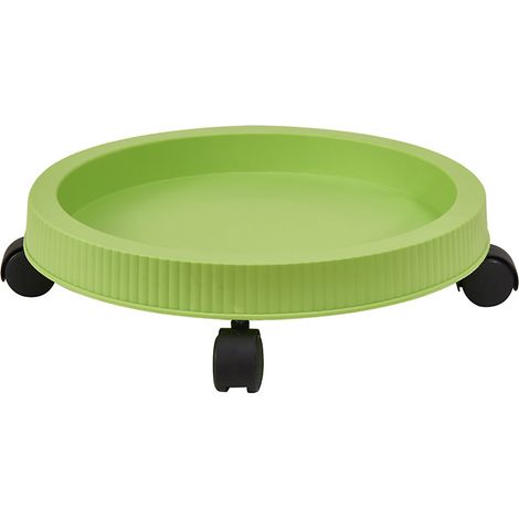 [Plateau Tournant pour Plantes] - [Caddy Mobile] - [Terre, Bois, Interieur/Exterieur] Plateau de Transport avec 4 Roues Rotatives 360° - Materiau PP - Diametre 24cm - 1 Unite (1/5)