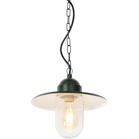 Modern Outdoor Pendant Light Dark Green IP44 - Kansas