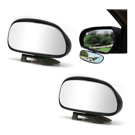 Rétroviseur Additionnel Retroviseur Conduite Accompagnée Rotatif à 360° Miroir Retroviseur Exterieur Grand Angle Adhésif Voitures Camions SUV (1/5)