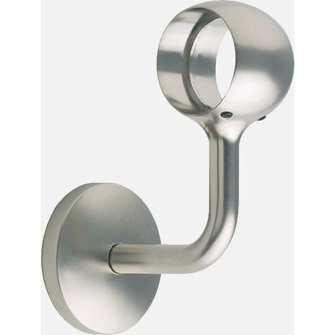 Burger – Support de jonction pour main courante en acier brossé – Installation murale intérieure – Compatible gamme Nickel brossé