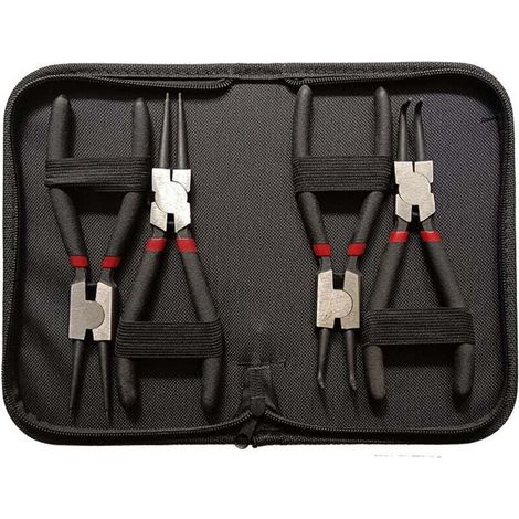 Lot de 4 pinces à circlips 7 pouces – Acier au chrome vanadium – Poignées antidérapantes – Pour installation et retrait de ressorts (1/5)