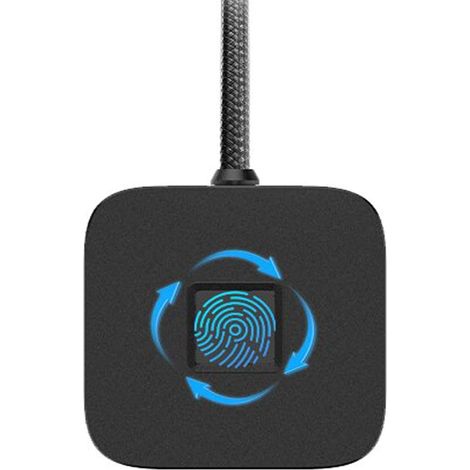 Lecteur d'empreintes digitales USB de Bureau pour PC, fenêtre 10 11 Hello Touch 360 degrés Reconnaissance Rapide Scanner d'empreintes digitales biométrique Dongle Connexion Rapide (Noire) (1/5)