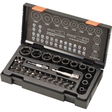 HIKOKI 41-Piece Metric Impact Socket and Bit Set 1/2in Drive
