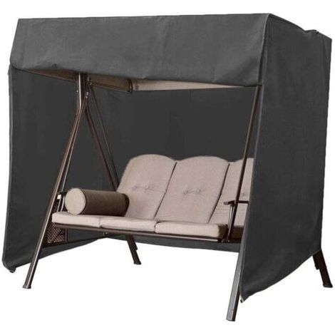 Housse de Protection pour Balancelle de Jardin 3 Places Bâche de Protection pour Balancelle Couverture de Chaise Suspendue Imperméable Résistant aux UV Tissu Oxford 220x125x170CM (1/4)