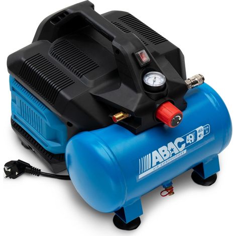 ABAC EASE-AIR 6 Compressore d'Aria Portatile Silenzioso, Compressore Aria Oil-Free, Pressione Massima 8 Bar, Potenza 0,75 Hp, Serbatoio 6 Litri, Rumorosità 49 dB (1/3)