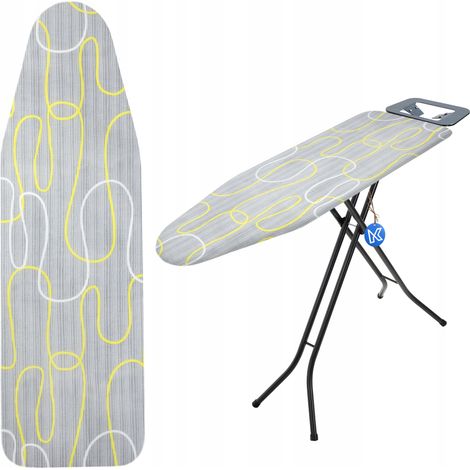 KADAX Bügelbrettbezug, 127x47 cm, Grau und Gelb (1/5)