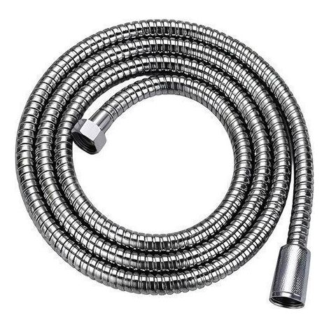 Flexible de douche - AVIZAR - 2,5 m - Annelé - Métal argenté - Anti‑fuite