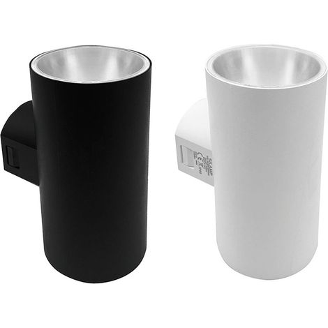 APPLIQUE LED CILINDRICA 18W IP65 220V DOPPIA LUCE SWITCH 3000K-4200K-6500KColore NERO (1/5)
