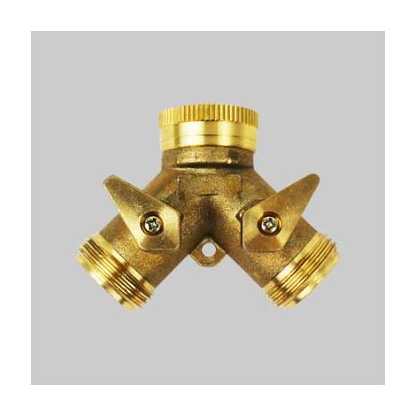 Presa rubinetto doppia uscita in ottone f 3/4&quot x m 3/4&quot x m 3/4&quot