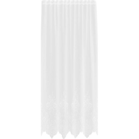 Maison Exclusive - Spitzenvorhang mit Vorhängen Weiß 150 x 240 cm