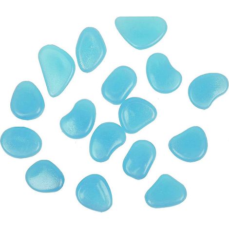 200 pierres lumineuses, galets bleus phosphorescents, pierres décoratives pour la nuit, pour jardin extérieur, aquarium et allée. (1/3)