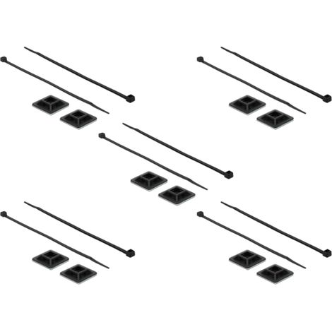 Befestigungssockel 25 x 25mm avec Kabelbinder L 300 x B 4,8mm Länge: 300 mm