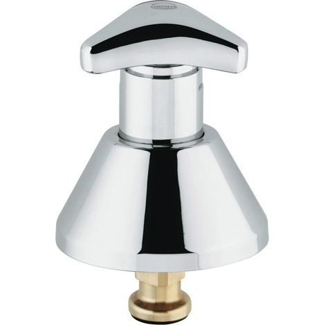 Grohe Oberteil, DN 20, mit langem Kegel, für UP-Ventile 3/4", Sitztiefe 42mm, Trecorn-Griff, Markierung Rot, Chrom, 11313000