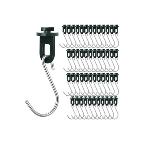 Crochet S pour suspension en serre – Attache coulissante – Fixation inoxydable，200 pièces