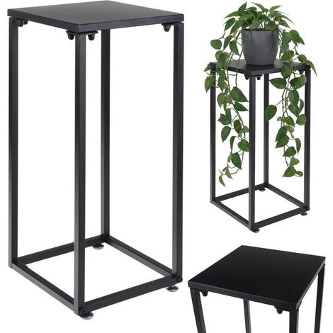 Blumenständer aus Metall, Wohnzimmerdekoration, Schwarz, 60 cm Loft (1/5)