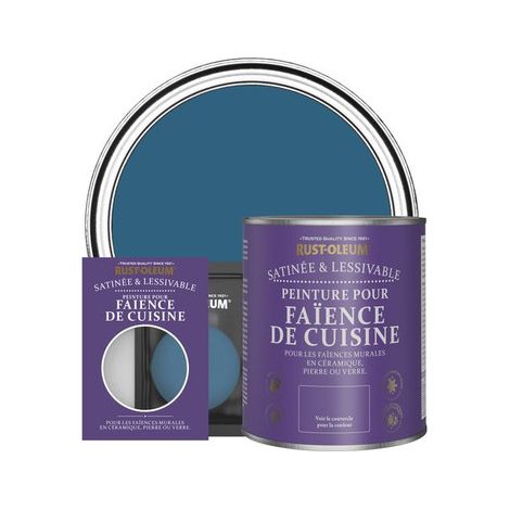 Peinture pour Faïence de Cuisine, Finition Satinée - Cobalt (1/3)