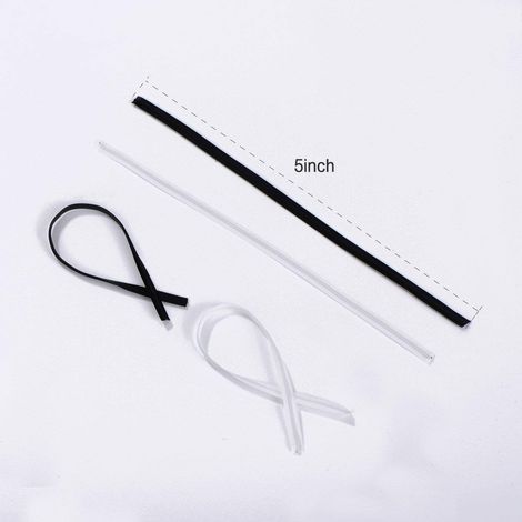 Bridas de cable galvanizadas profesionales – paquete de 500 unidades, varillas metálicas de 12,7 cm (5 pulgadas) de largo, negras y blancas para instalaciones eléctricas, jardinería y material de ofic (1/3)