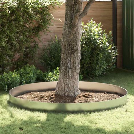 vidaXL Lawn Edging 450 x 25 cm Galvanised Steel Silver