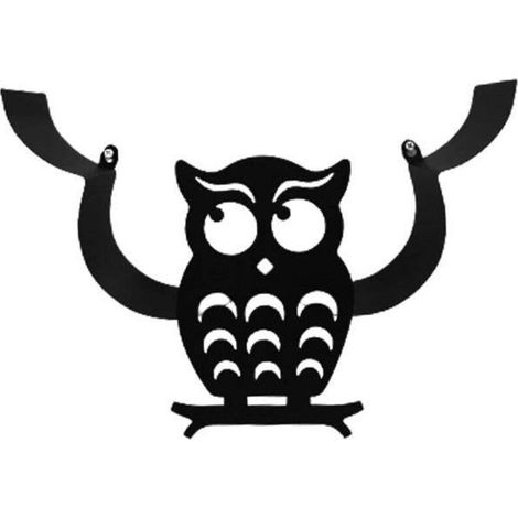 Porte-papier toilette animal, porte-serviettes en papier autoportant, noir, hibou
