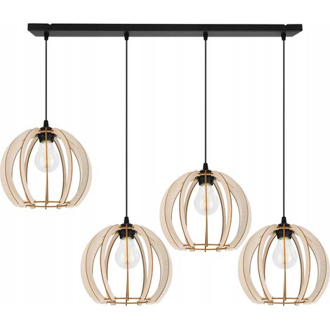 LAMPADA A SOSPENSIONE A LED MODERNA IN LEGNO (1/5)