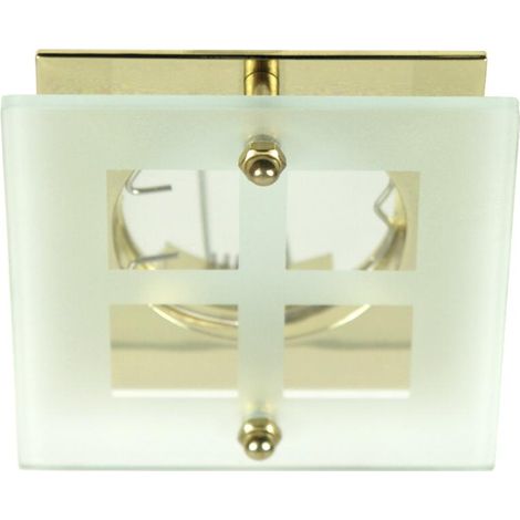 Spot encastré carré doré verre MR16 50W Candellux SZ-06