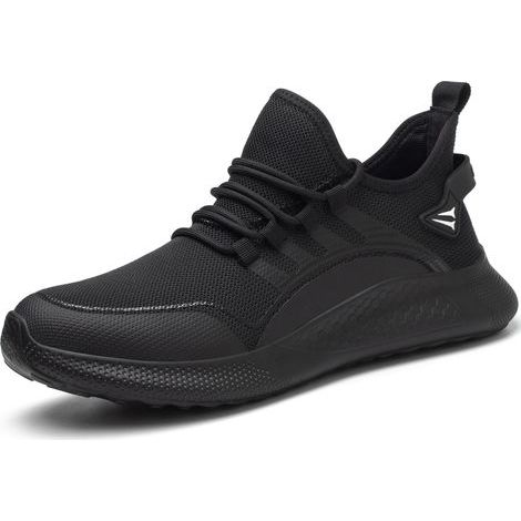 Chaussures de sécurité pour hommes et femmes, antichocs, antiperforation, respirantes et légères, chaussures de travail à embout en acier Noir Taille 46 (1/5)