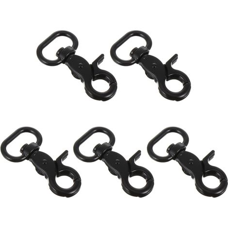 Lot de 5 crochets pivotants avec fermeture à clip pour laisses chien, accessoires bagages, durables (1/5)