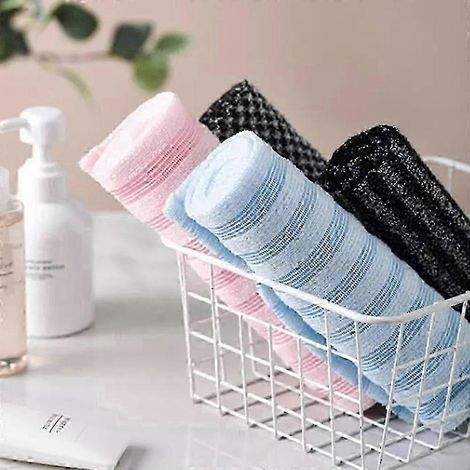 Lot de 3 serviettes de douche exfoliantes Blissal, lingettes exfoliantes Blissal pour femmes et hommes (1/5)