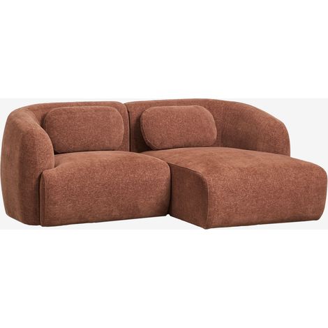 SKLUM Rechtsseitiges 2-teiliges modulares Chaiselongue-Sofa aus Chenille Coquette                                   