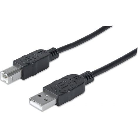 MANHATTAN Cavo USB 2.0 A/B, 1. mt Trasparente (1/5)