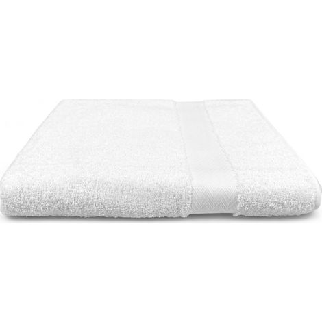 Telo Bagno Bianco 100x150 cm – Spugna Cotone 100% Morbido e Assorbente – Made in Italy – Ideale per Hotel e B&B