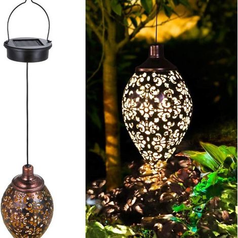 Lanterne Portative - Lanterne Solaire Jardin Décoration Extérieur Étanche Luminaire Solaire (Olive) - Pendaison (1/5)