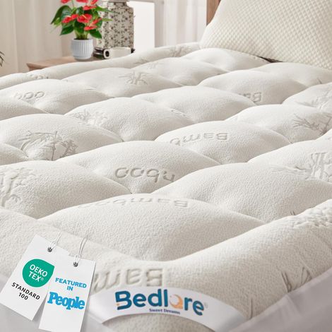 Bamboo Viscose Mattress Topper 180 x 200 cm (1/5)