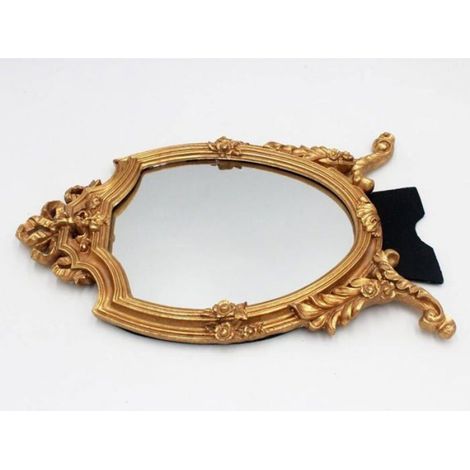 Miroir, Miroir mural décoratif en résine doré antique 20,3 x 33 cm (1/4)