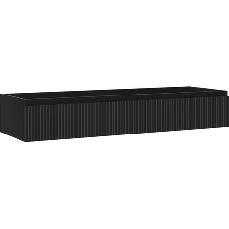 Mexen Rivel mueble de ba帽o bajo lavabo 140 cm, 1 caj贸n, ranurado, negro mate - 91A20-14023-1-BF71 (1/5)