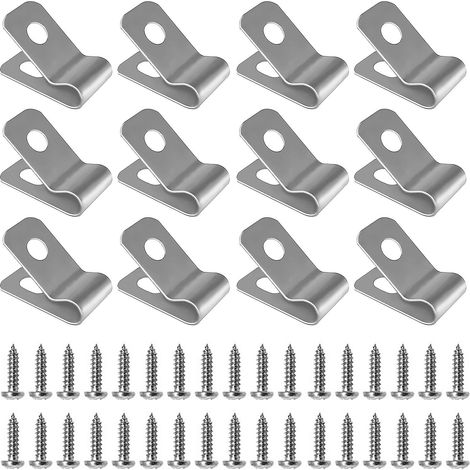 100 serre-fils avec vis, clips en acier inoxydable antirouille pour fil de clôture de calibre 12 à 16. (1/5)