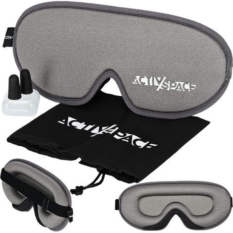 3D PREMIUM Schlafmaske für Reisen – Grau