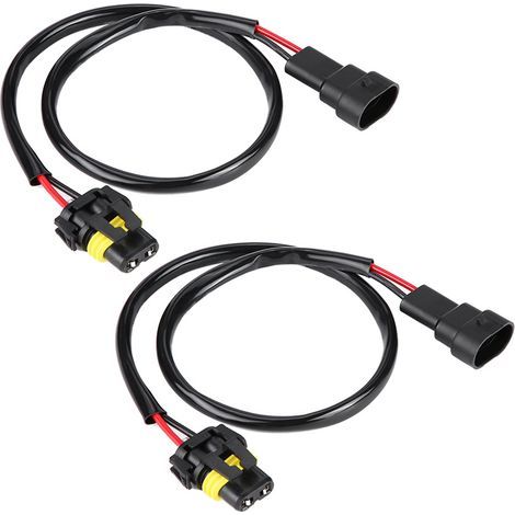 Paire de connecteurs 9005 9006 avec faisceau électrique, adaptateur de conversion pour phares et antibrouillards, câble de raccordement (1/4)
