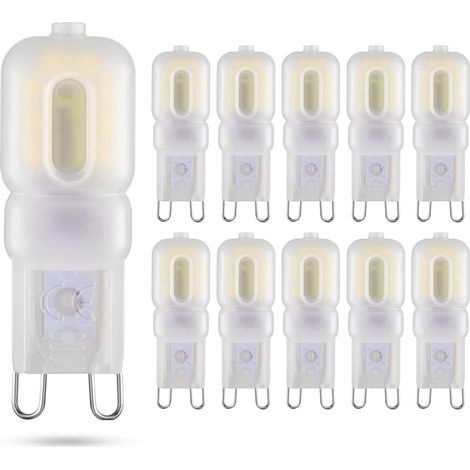 G9 ampoule LED 3W équivalent à 20、25W lampe halogène 10-Pack T4 G9 220V G9 Base, Lumière blanche 6000K (1/5)